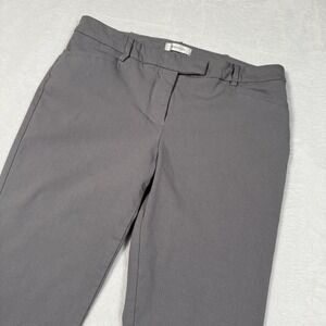 Van Heusen Dress Pants Womens 8 Gray Stretch Straight Business Workwear Office